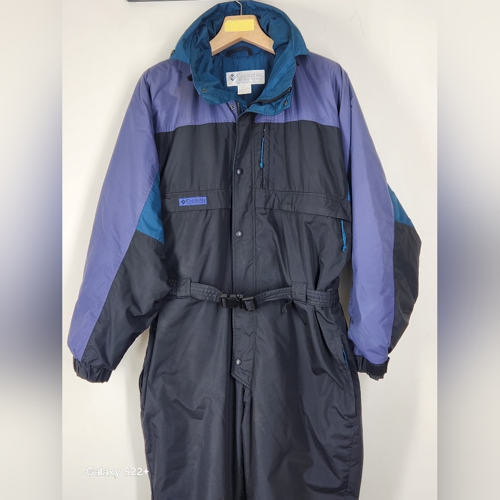 Vintage 90s Men's Colombia Black & Purple Snowsuit Size XL. #F21 - Picture 15 of 16